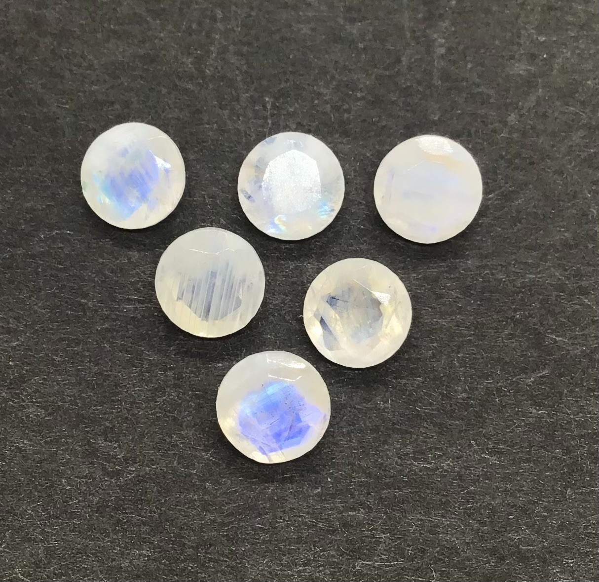 AAA Natural Rainbow Moonstone Round Cut Loose Gemstone For Making All Jewelry