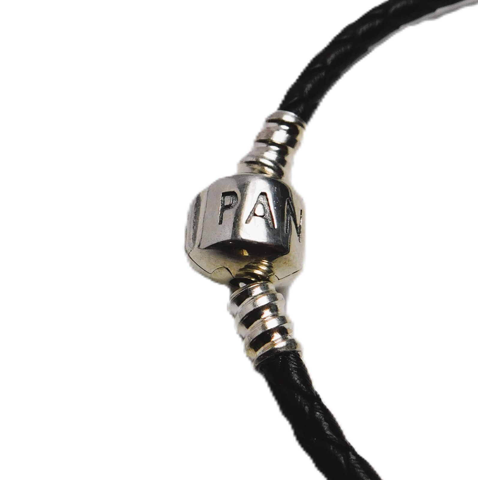 Authentic Pandora Leather Woven Black Single Bracelet, #590705CBK