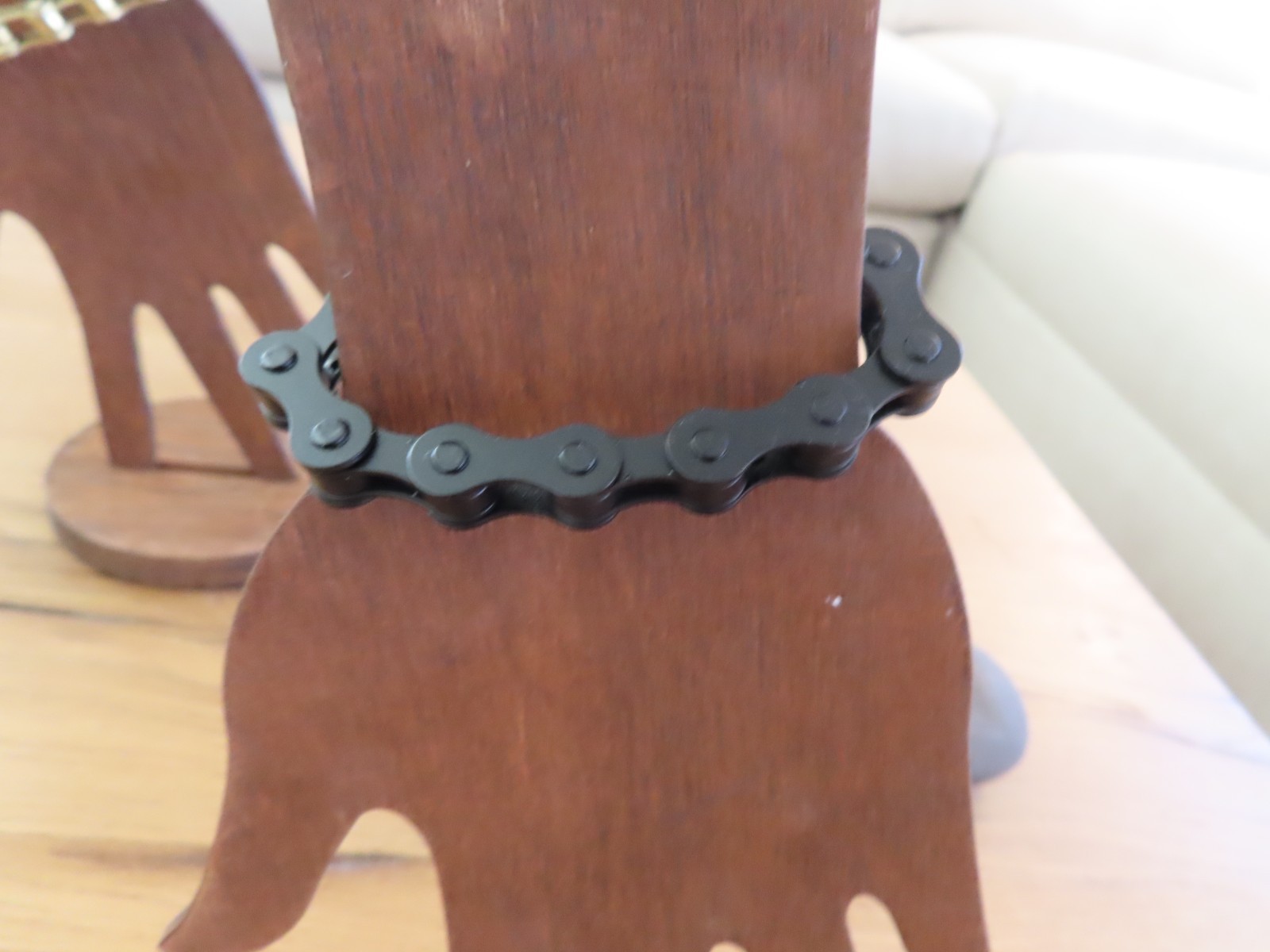 Cyclist Chain Bracelet Men Heavy Duty Industrial Steel Goth Bonus Biker Keychain