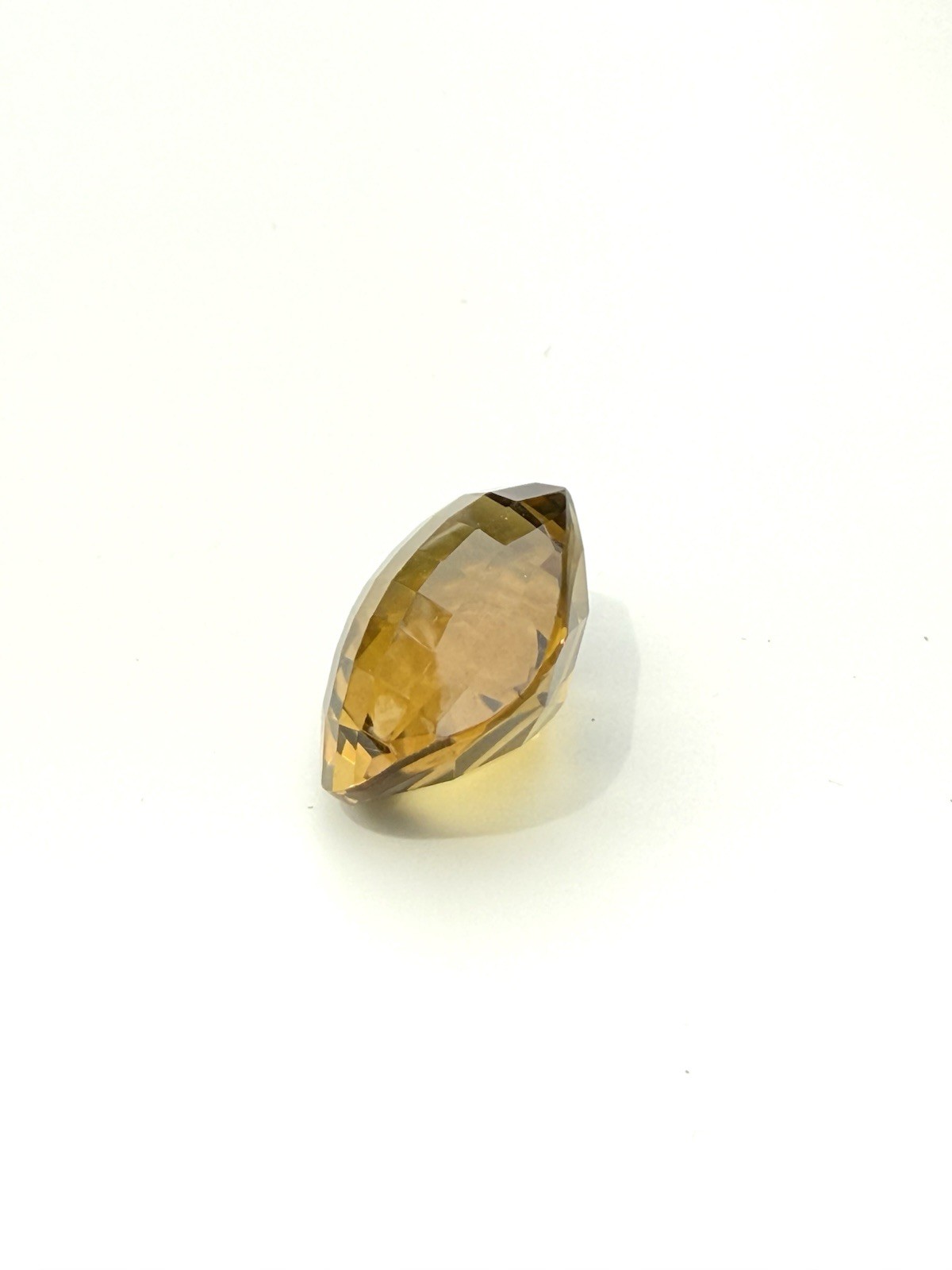 42 Carat Golden Brazilian Citrine – Chevron/Shield Shape, Rose Cut Faceting