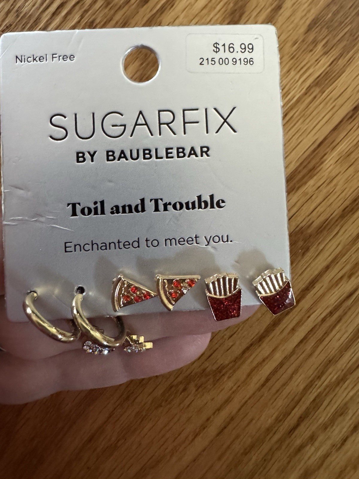 Sugarfix By Baublebar Earrings Toil & Trouble Pizza French Fries