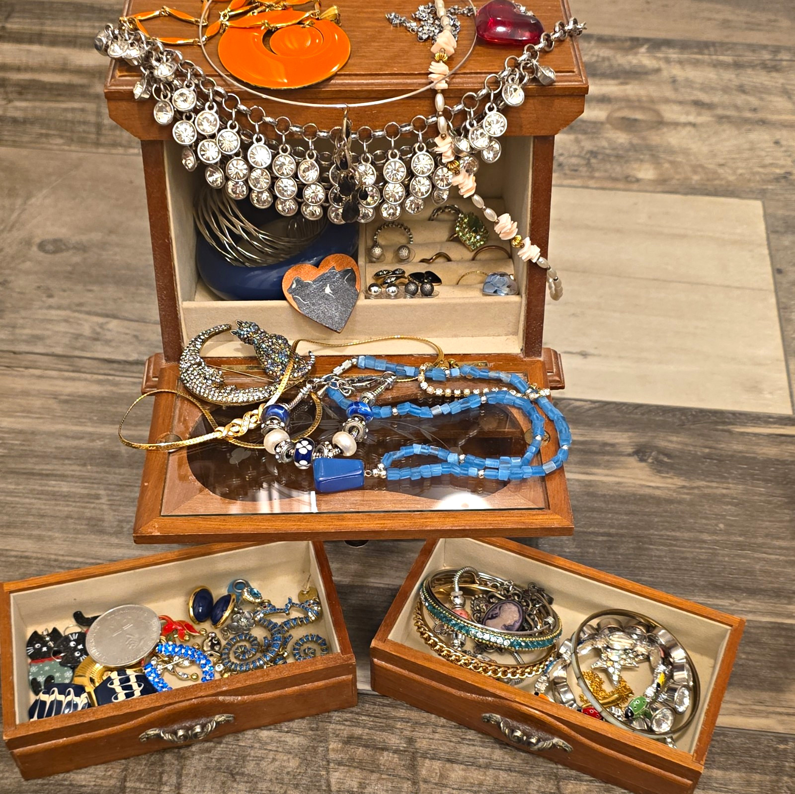 Vintage To Now Jewelry Lot Necklaces Bracelets Rings Earrings And More