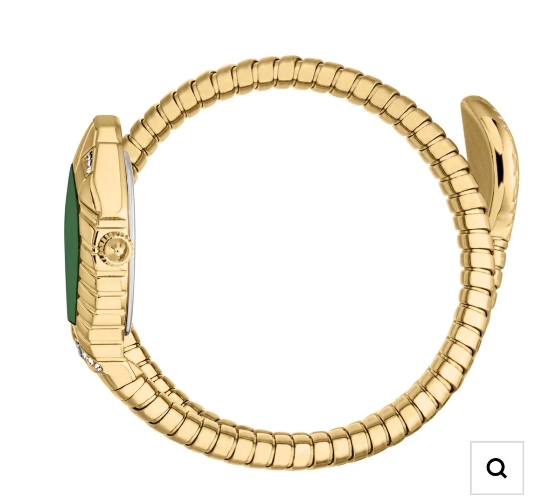 Just Cavalli Speranza Gold Snake Watch Green Dial Ladies JC1L356M0035 NWT
