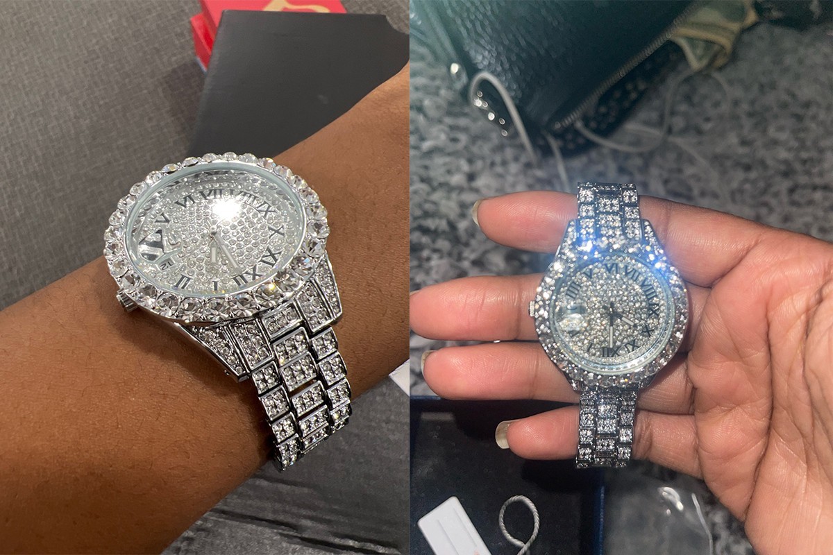 Hip Hop Luxury Ice out Women’s Watch Iced King Bling Silver Cz Diamond Best Gift