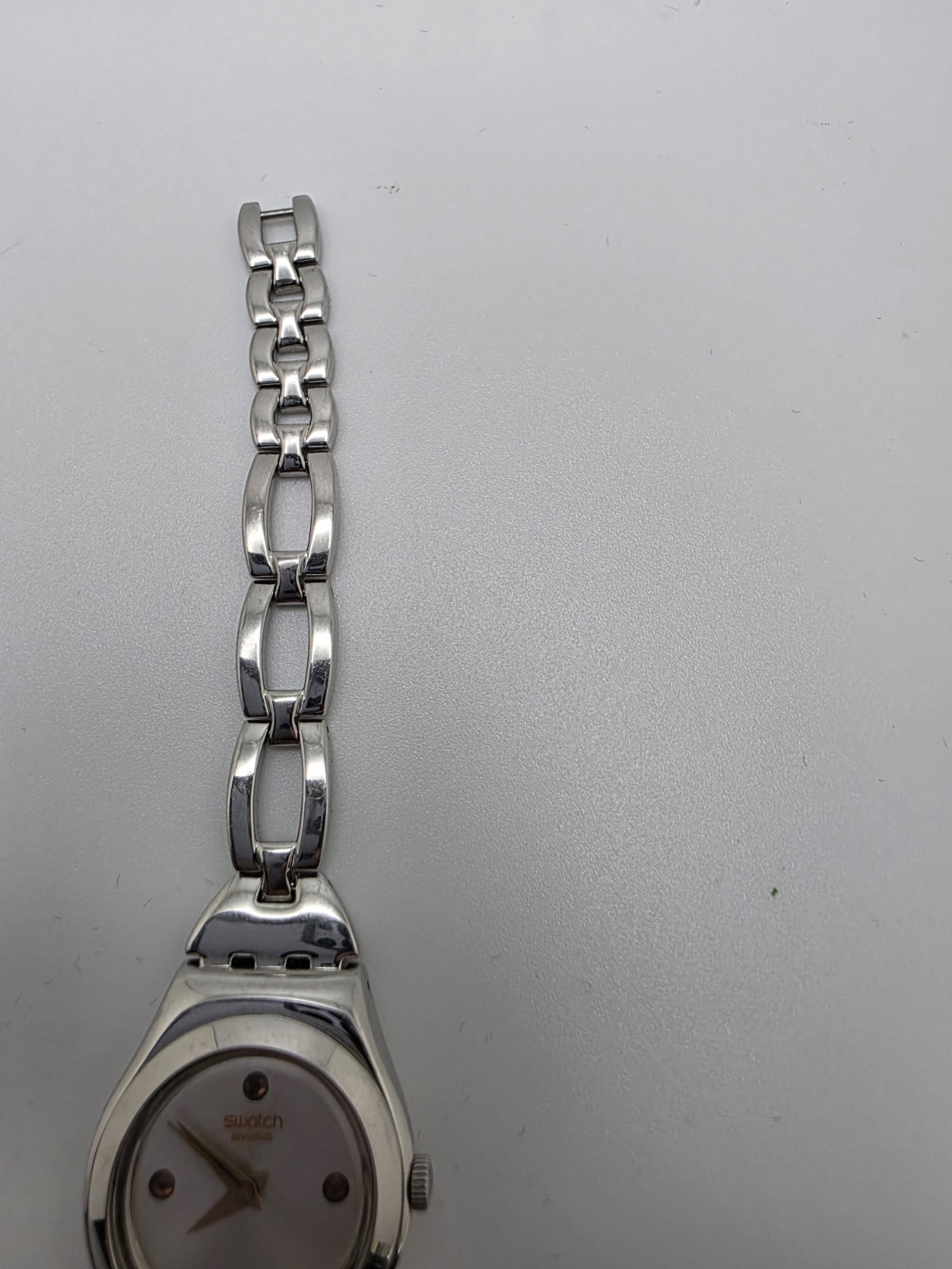 Swatch Irony Lady Swiss Quartz Stainless Steel Watch New Battery Runs Great