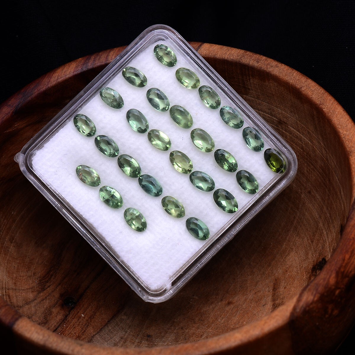 27 Pcs Natural Apatite 4mmx3mm Oval Faceted Cut Untreated Dazzling Gemstones Lot