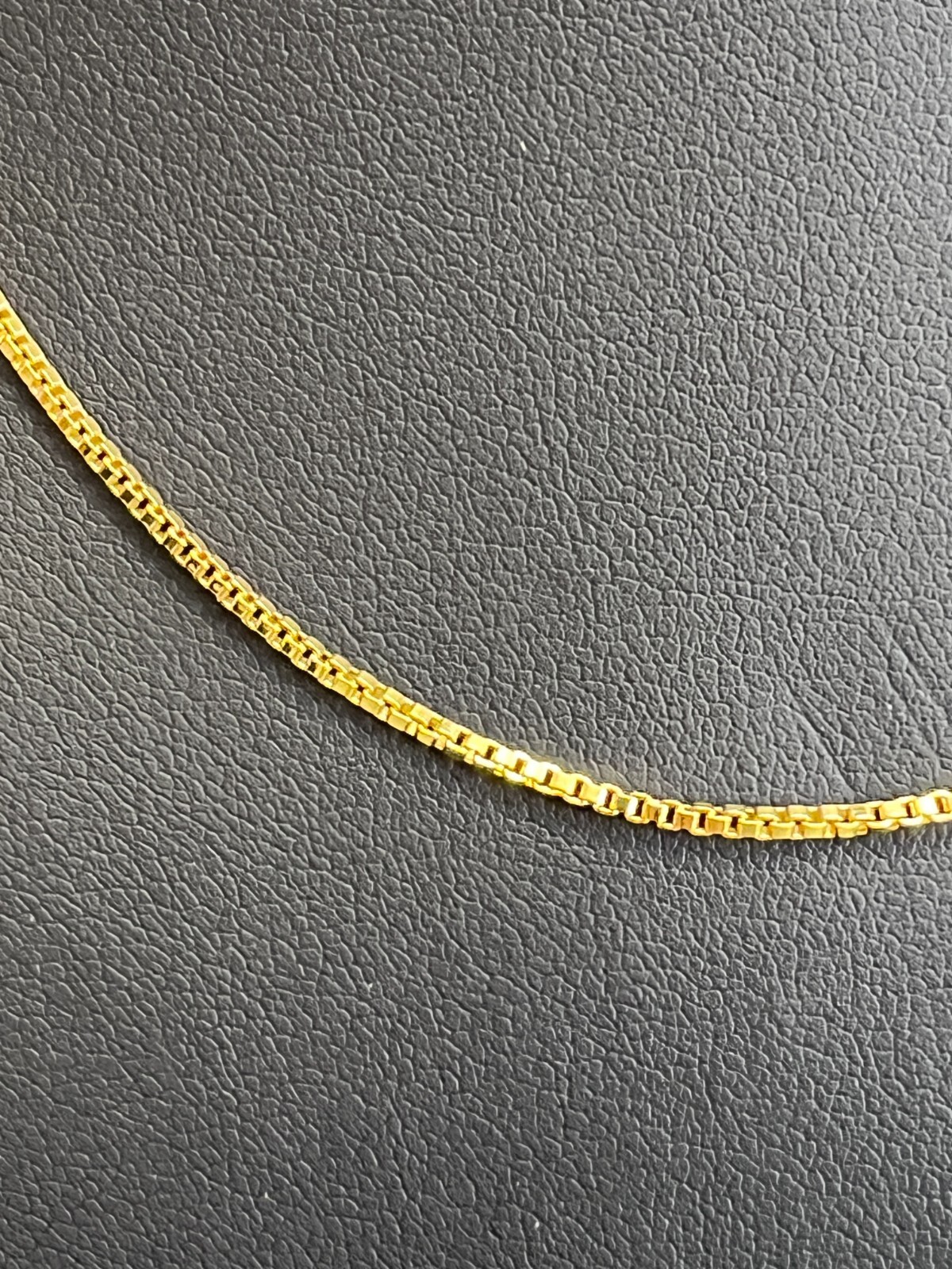 SHARP!! STAMPED 18K GOLD FILLED 1.6mm BOX CHAIN 20″ LONG FITS PENDANT NECKLACE