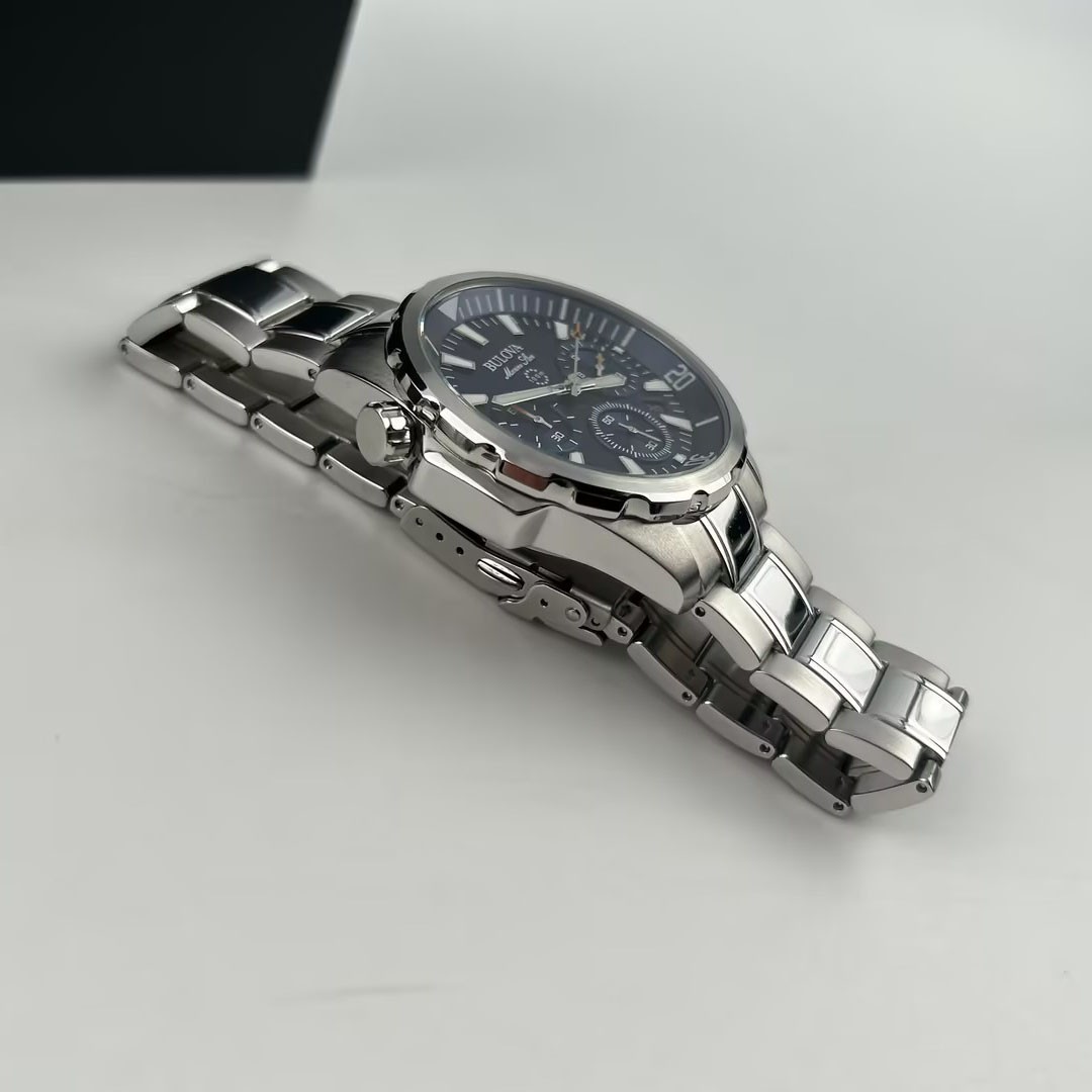 Bulova 96B256 Marine Star Blue Dial Men’s Chronograph Quartz Watch Stainless