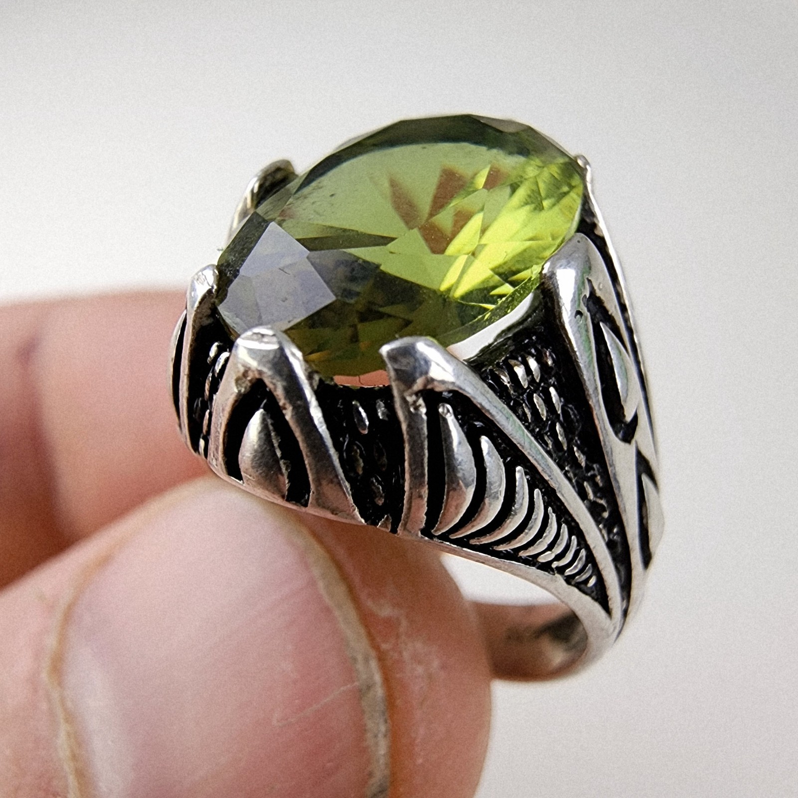 4ct Zultanite Color Changing Turkish Ring Size 6 1/2 Sterling Silver Sultanite