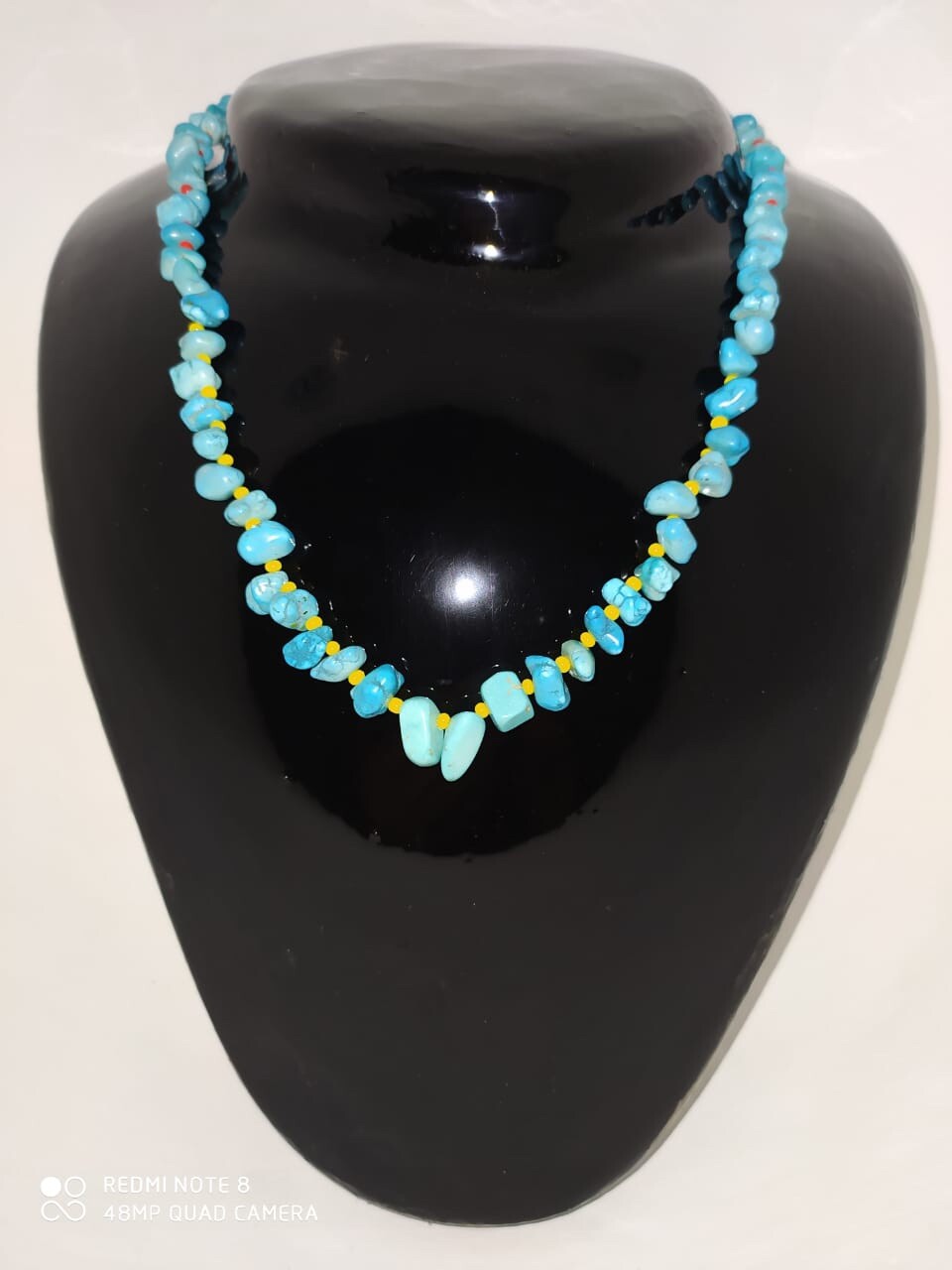 For lovers of Turquoise, Set of natural Turquoise Stones & Red & Yellow Pearls.