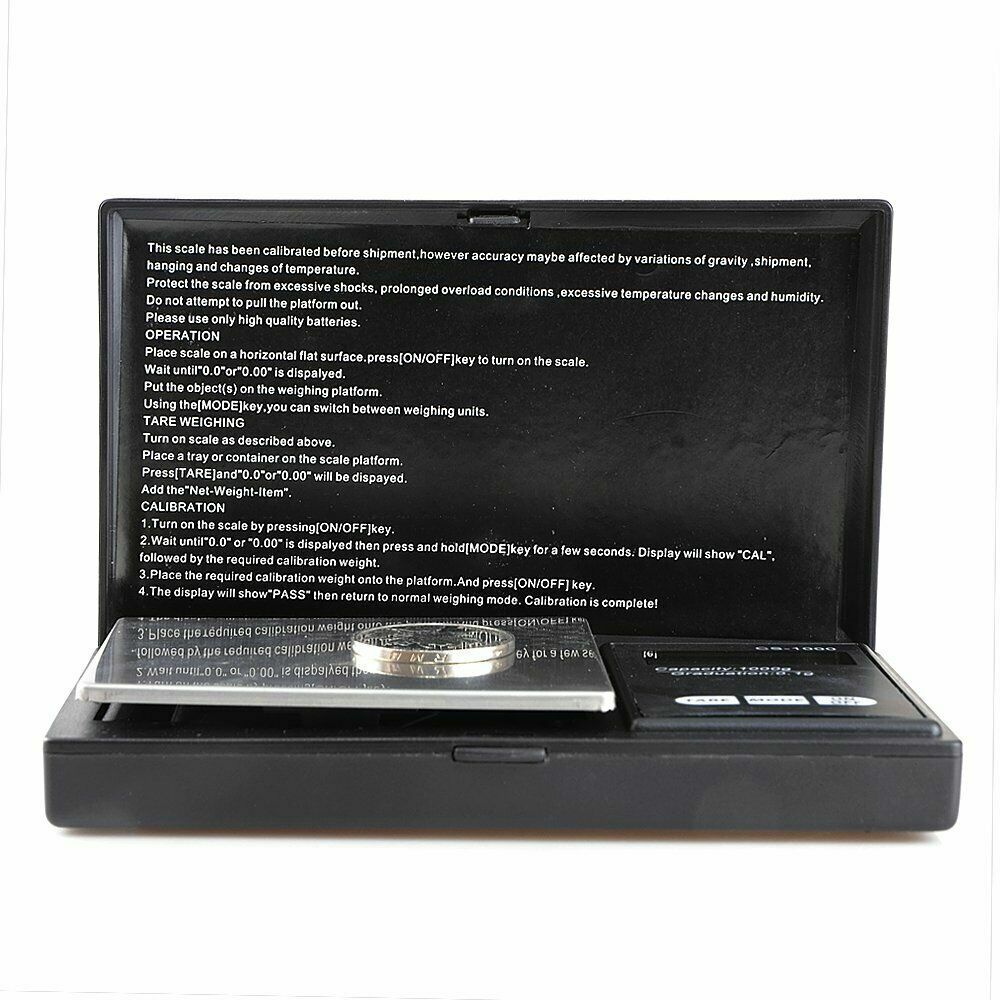 Pocket 1000g x 0.1g Digital Jewelry Gold Coin Gram Balance Weight Precise Scale