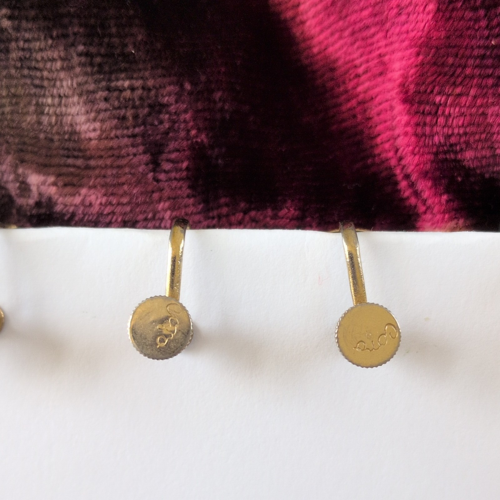 Vintage Coro Marked 5 Pairs Earrings Screwback & Clip As Pictured.