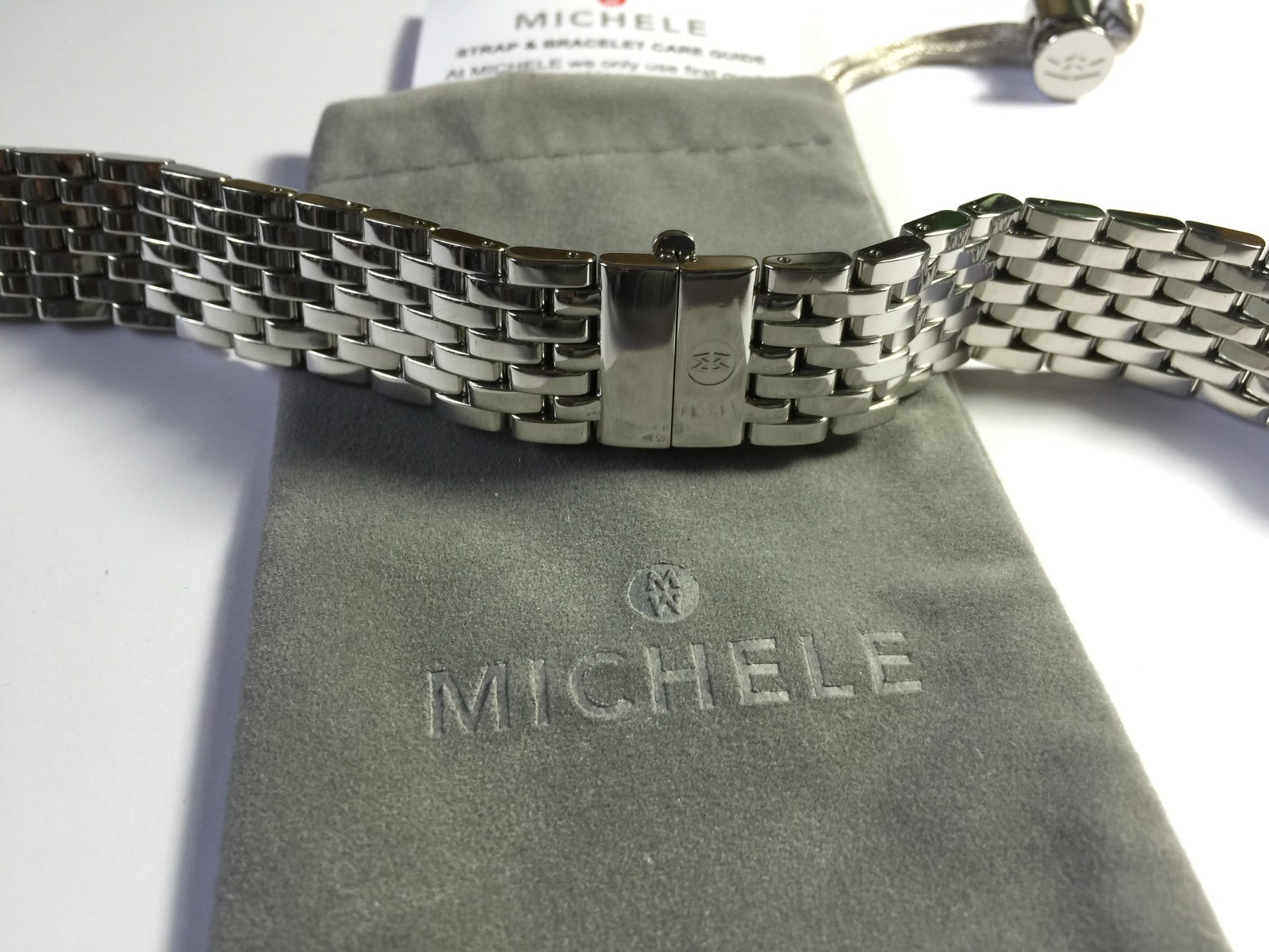 MICHELE DECO 18mm stainless steel watch bracelet – ms18au235009 -fits deco only
