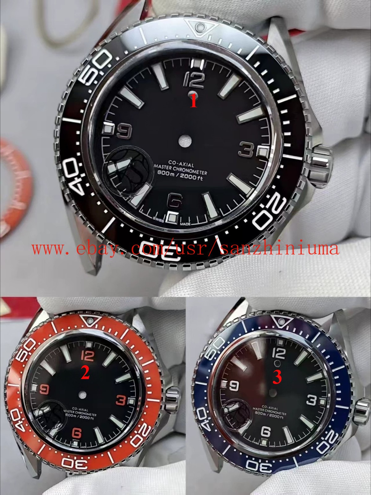 42mm Watch Case + Dial + Hands + Strap Seamaster 600m Kit Suitable for 2824