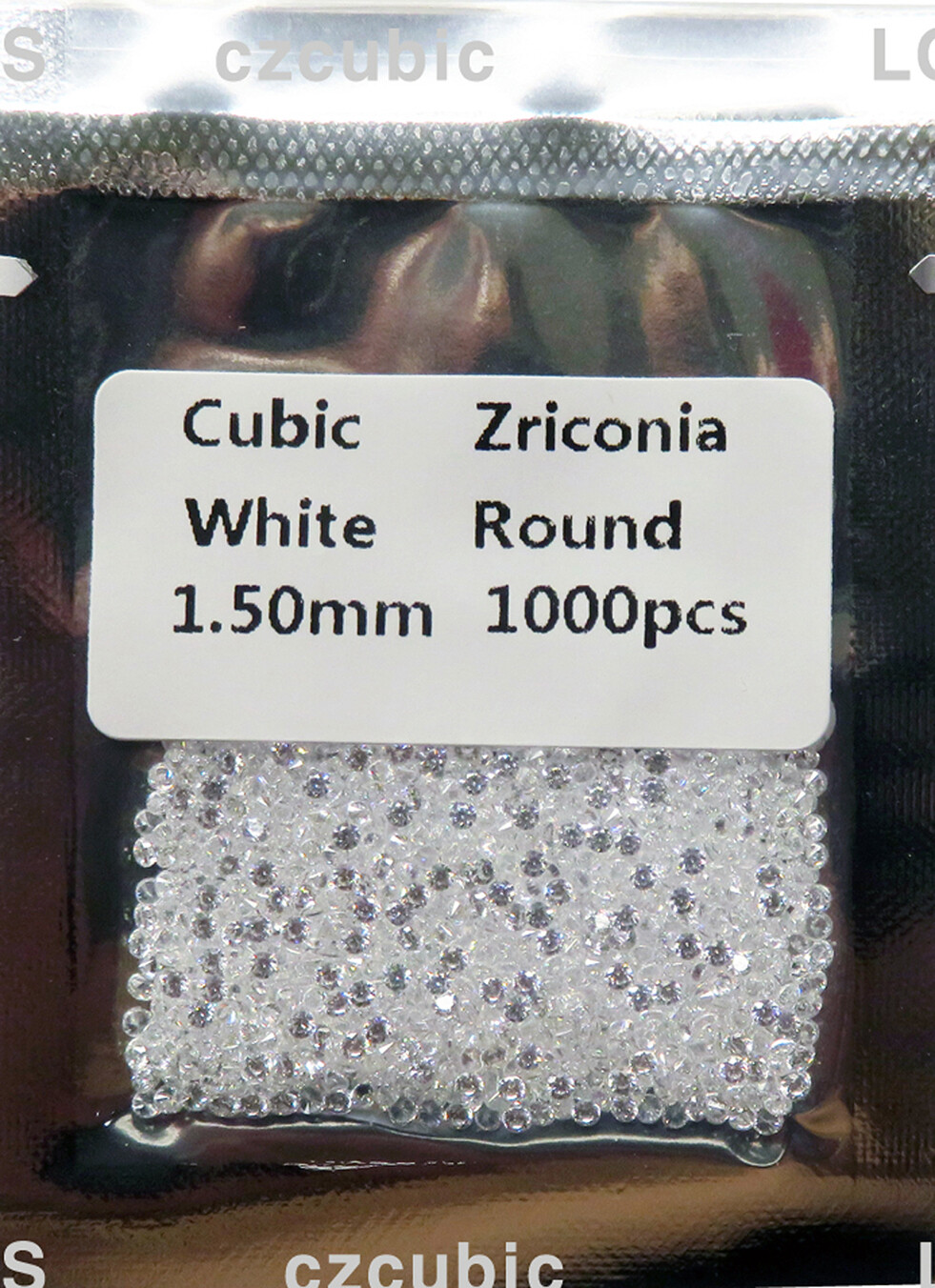1000 PCS VACUUM CUBIC ZIRCONIA STONES GREAT QUALITY 0.70- 3.00 MM SHIP IN US NO2