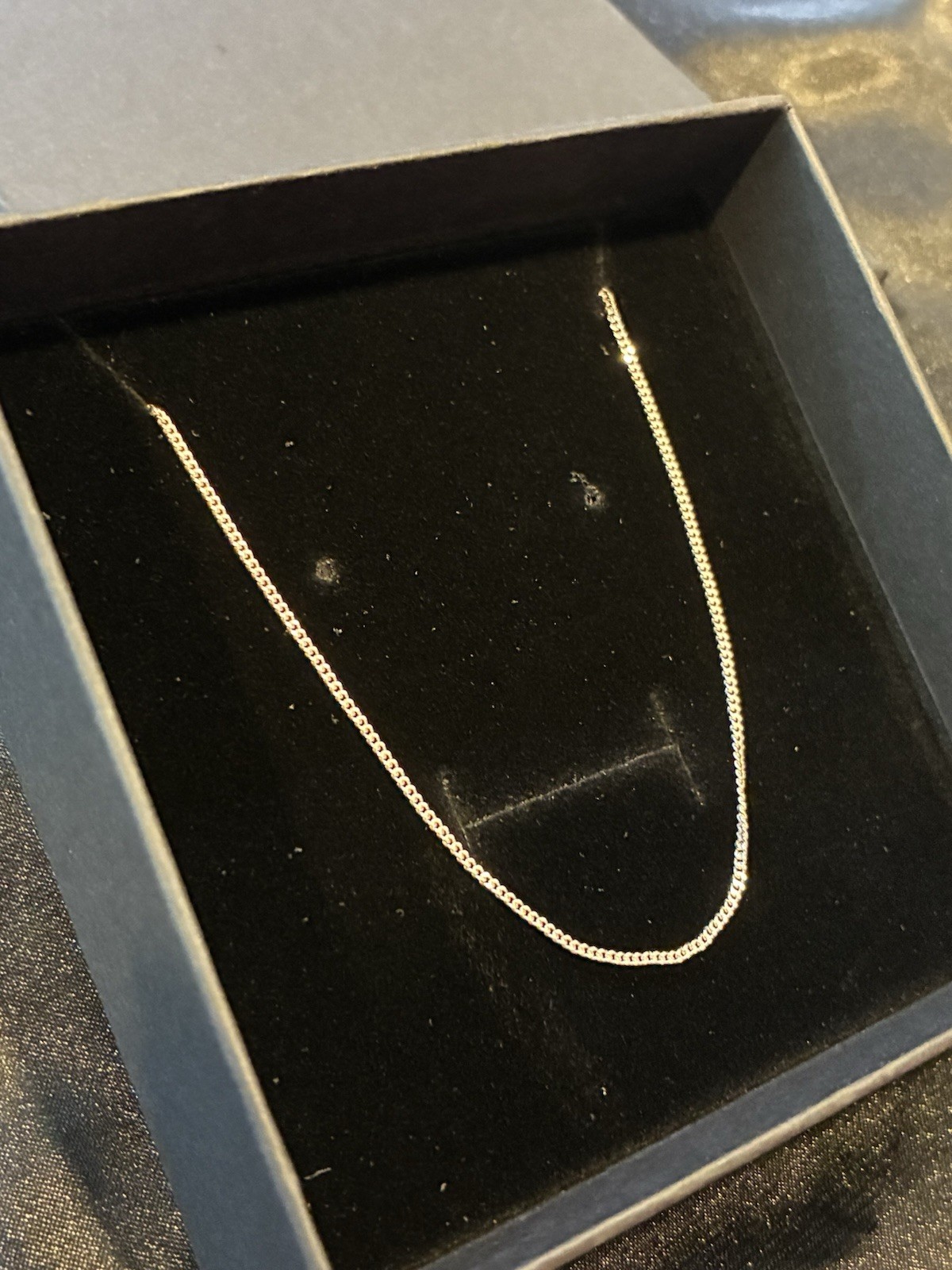 NEW 925 Sterling Silver Super Flat Curb Chain Necklace 1.2mm 22″ Italy Men Women
