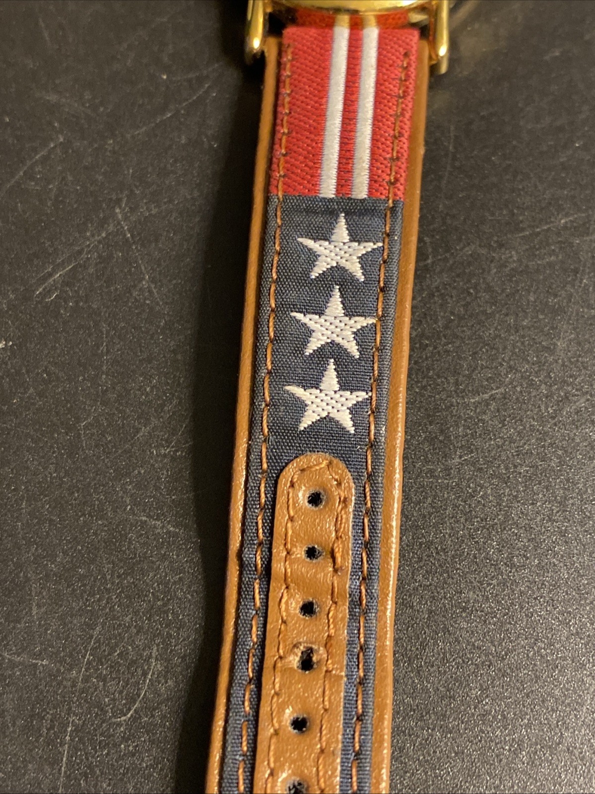Vintage USA Flag Unisex Valdawn Watch New Battery