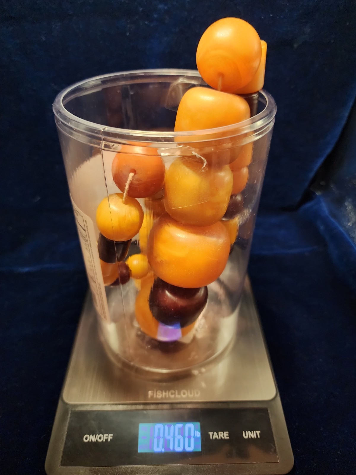 Antique African Butterscotch Egg Yolk Baltic Amber Round Bead Necklace.