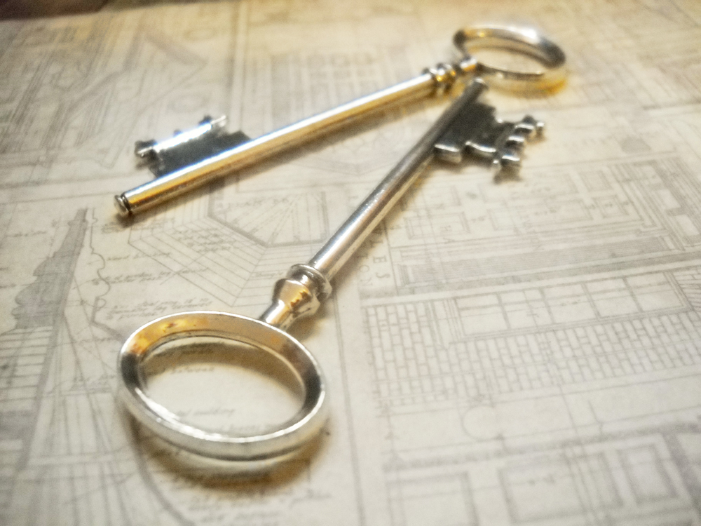Big Keys Large Skeleton Key Pendants Antique Silver 80mm 1/5/10pcs