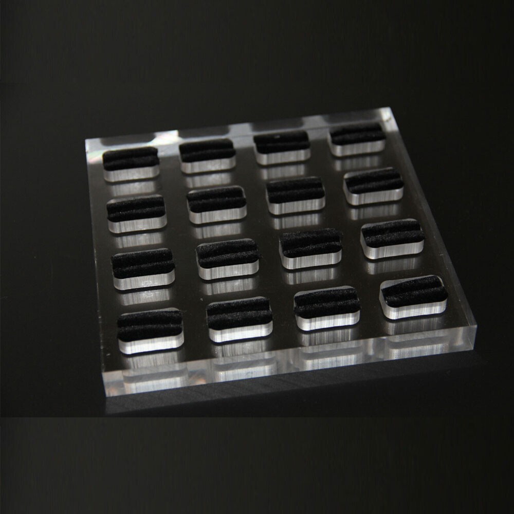 2x Acrylic Ring Display Stand Rings Support Rack Jewelry Retail Holder Organizer