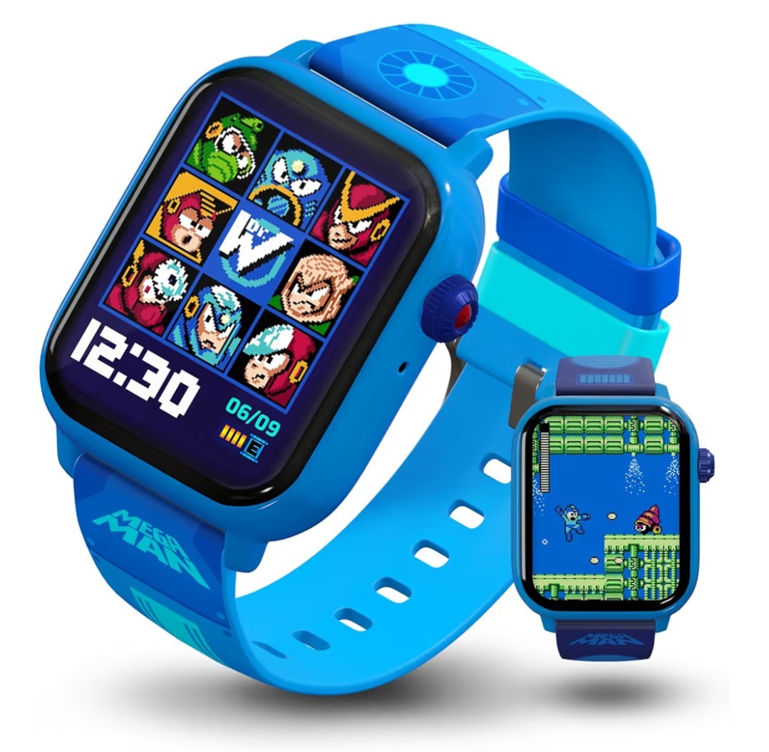 Mega Man Digital Gaming Watch Classic & Arcade Modes Extra Band Included