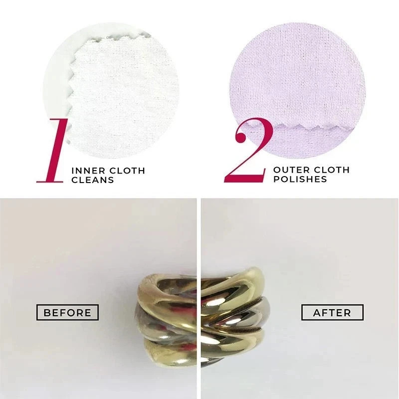 Connoisseurs Gold Polishing Cloth Jewelry Watch Lustering Cleaning Cloth Tool