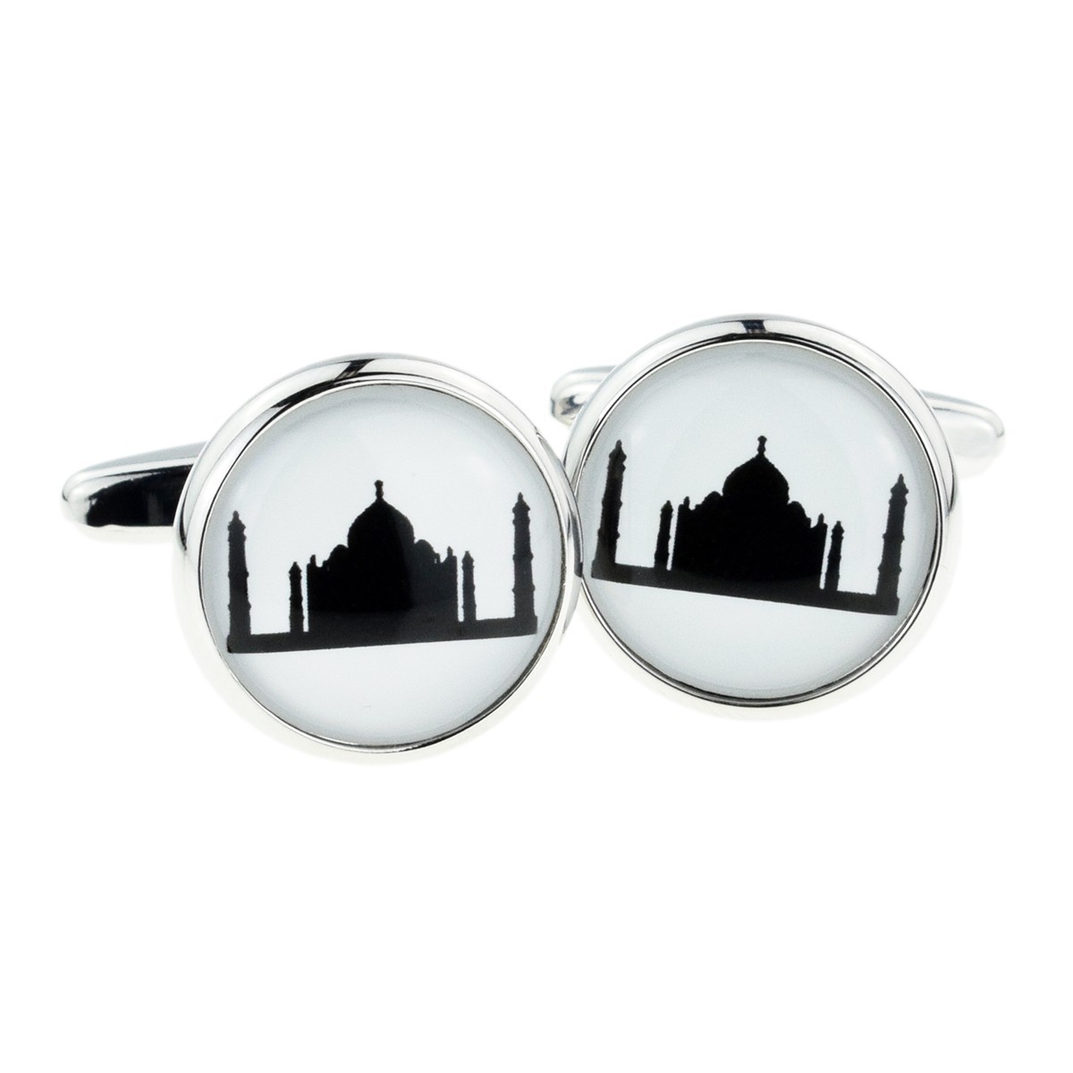 Taj Mahal India Silhouette Design Cufflinks Presented in a Box X2BOC149