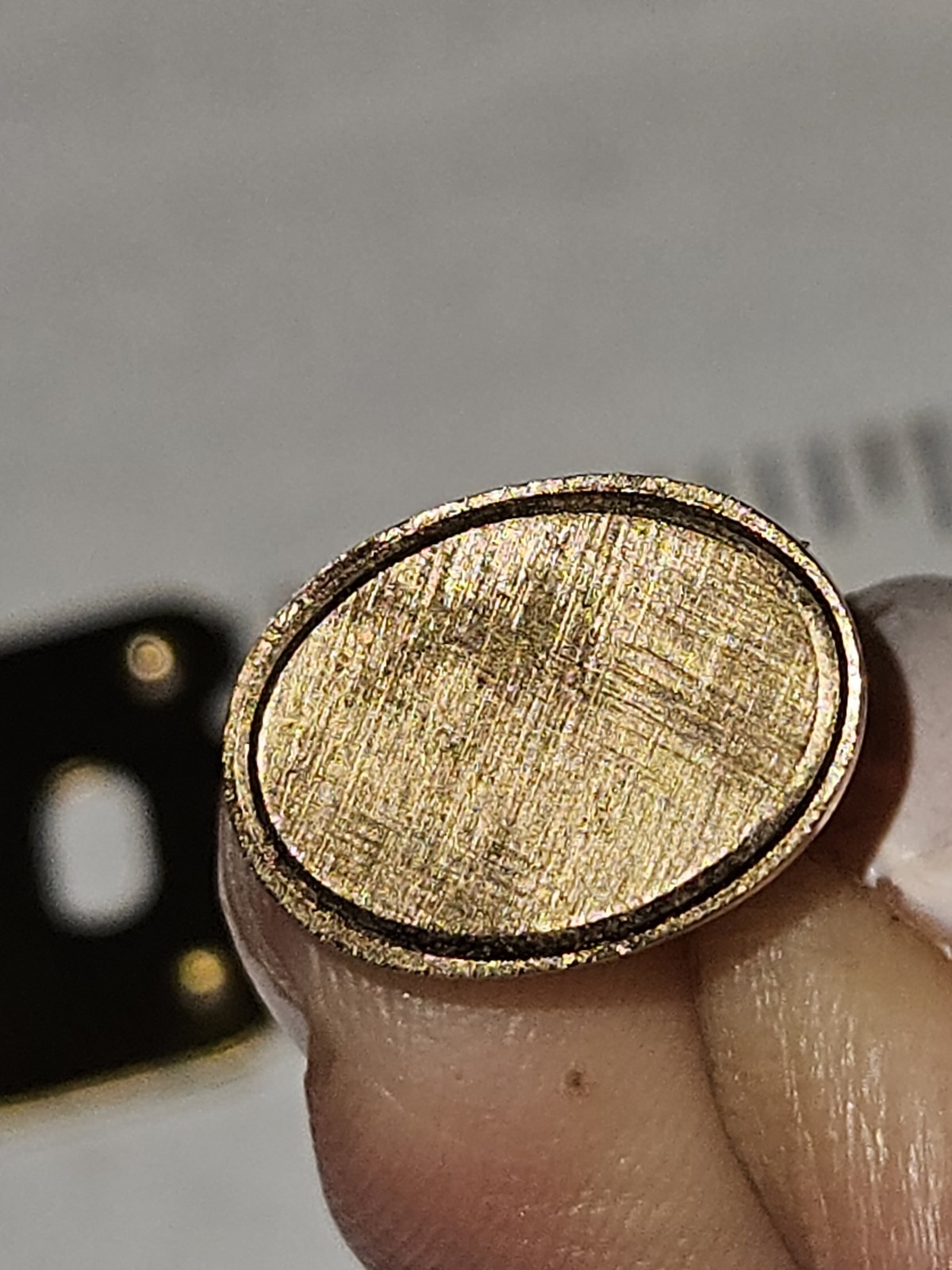 Vintage Ralph Destino 14K Gold Filled Classic Minimalist Textured Oval Tie Pin