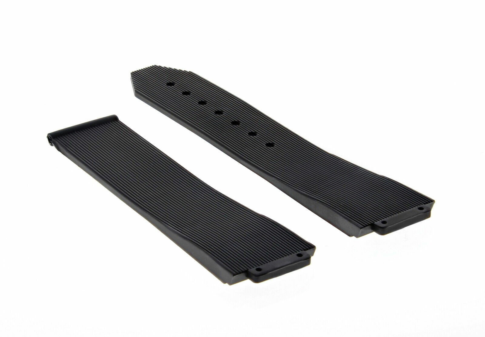 25MM RUBBER WATCH STRAP BAND FOR HUBLOT H BIG BANG DEPLOYMENT CLASP WATCH BLACK
