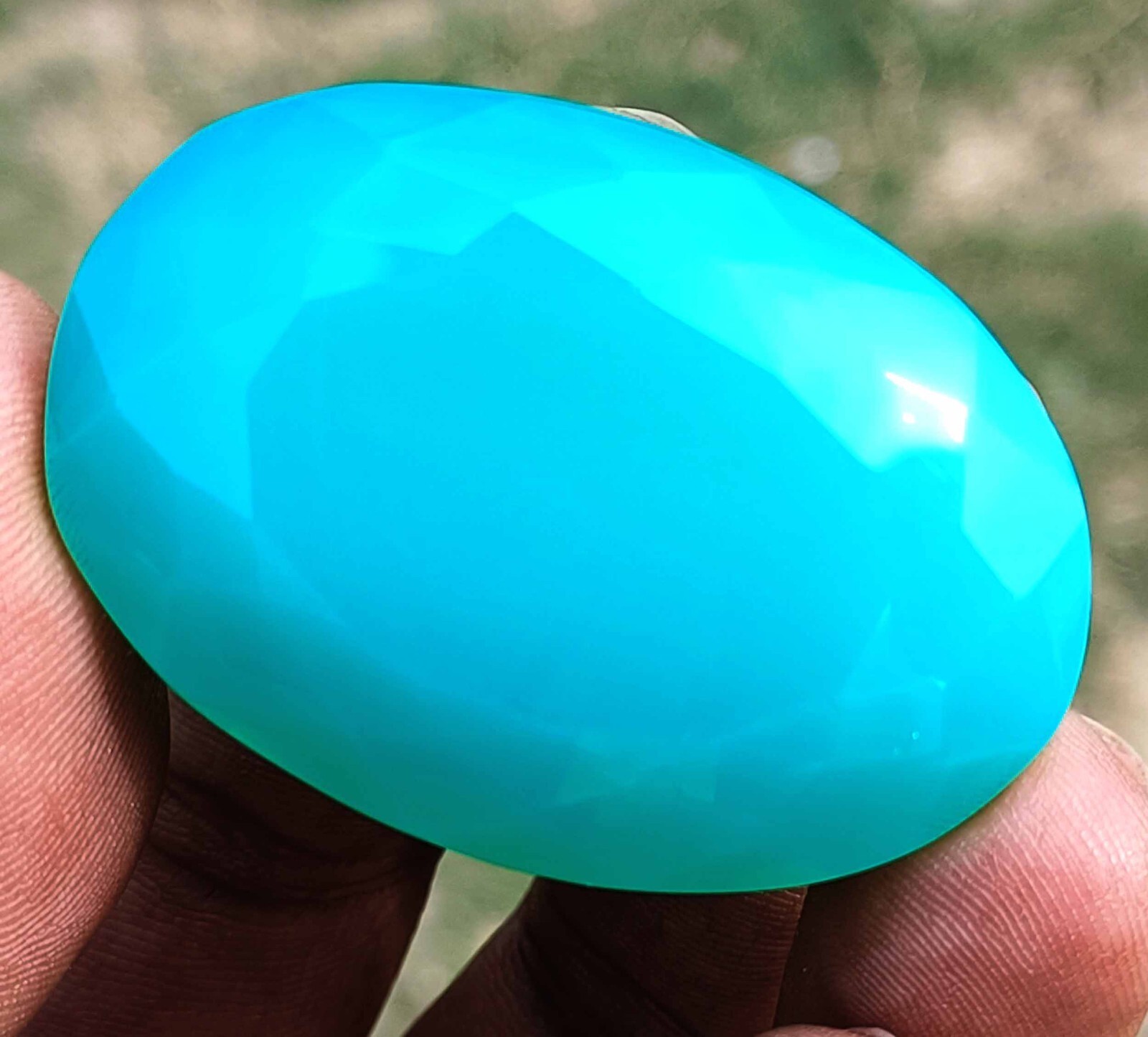 RAREST PIECE GREEN OPAL 168 CT EGL CERTIFIED UNTREATED OVAL CUT LOOSE GEMSTONE