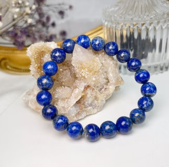 2025 HOT Handmade Natural Lapis Lazuli 7-8mm Eco Friendly Bracelet Gift Idea