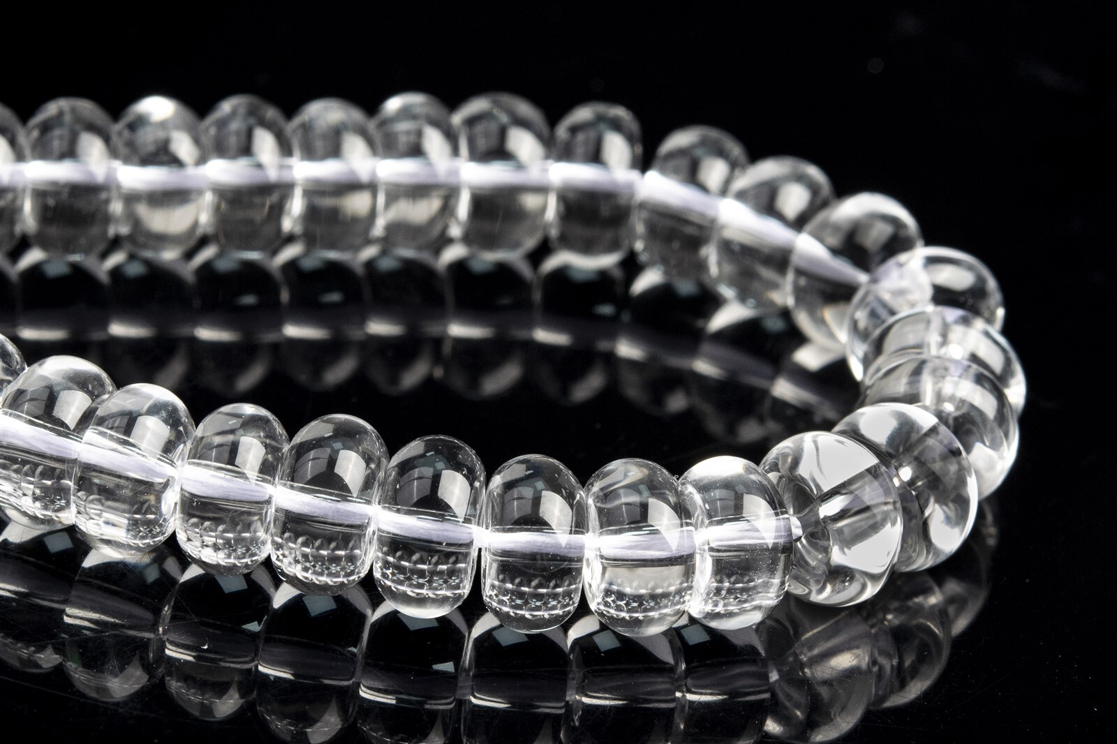 8×4-5MM Natural Crystal Clear Quartz Beads Grade AAA Rondelle Loose Beads