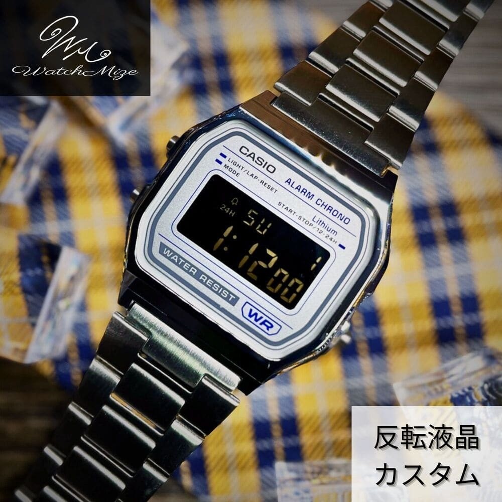 Reverse LCD custom A158WEA 7JF base reverse LCD model (CASIO base) custom watch