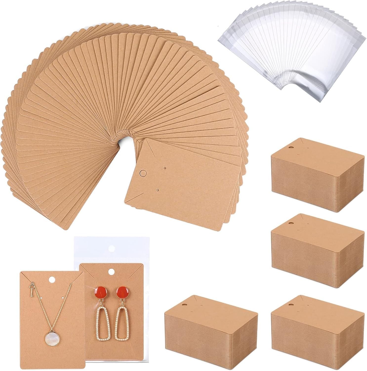 Works Great Earring Display Cards – Well-made 3.5 x 2.4 Inches Earring Cards