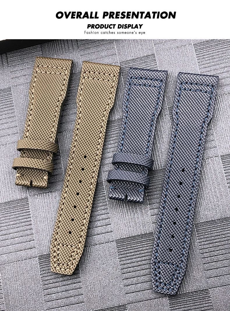 20 21mm Leather Nylon Watch Strap Fits IWC TOP GUN Big Pilot SPITFIRE Mark 18