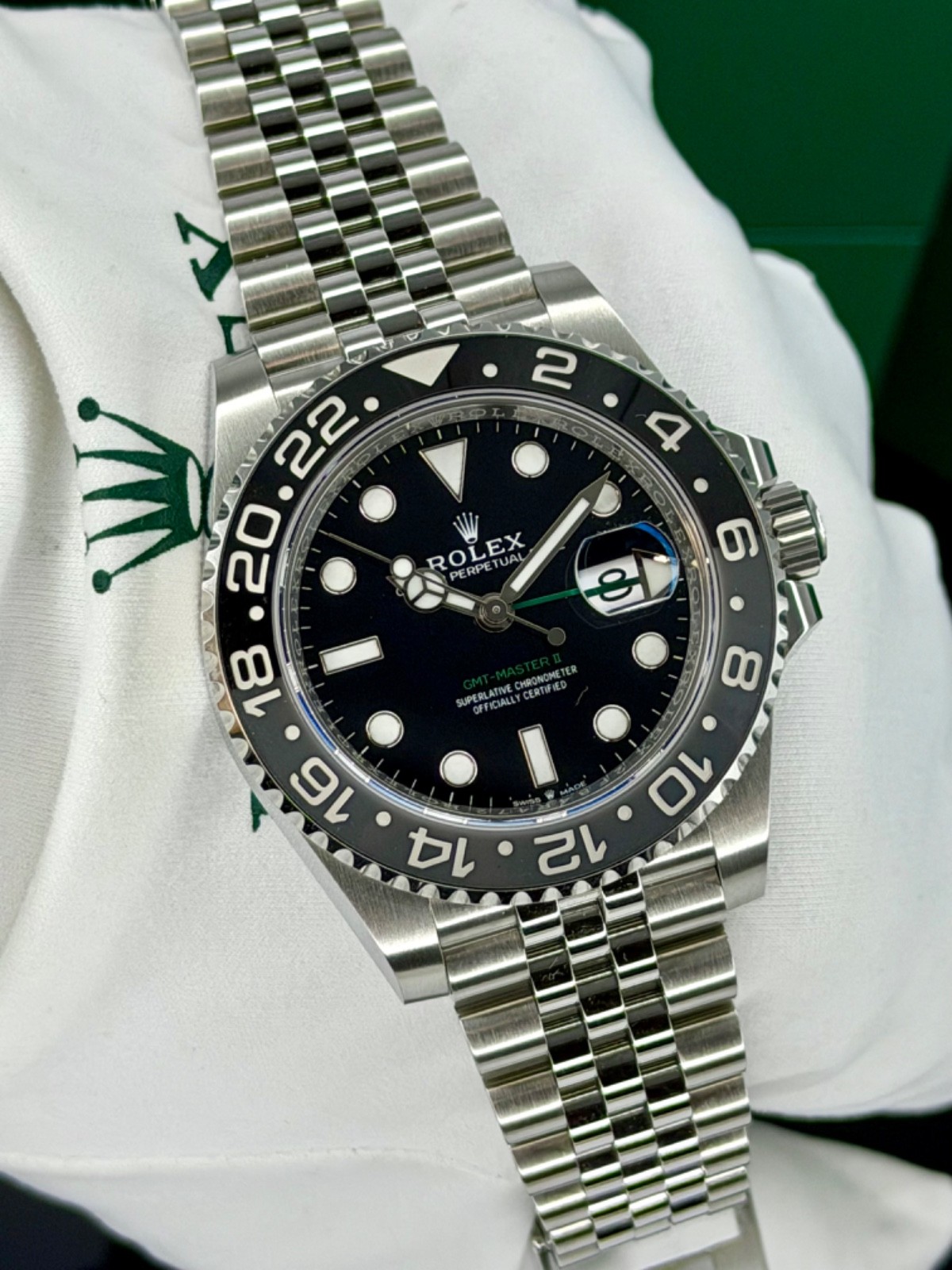 2026 Rolex GMT-Master II 126710GRNR Bruce Wayne Jubilee Unworn Full Set sticker