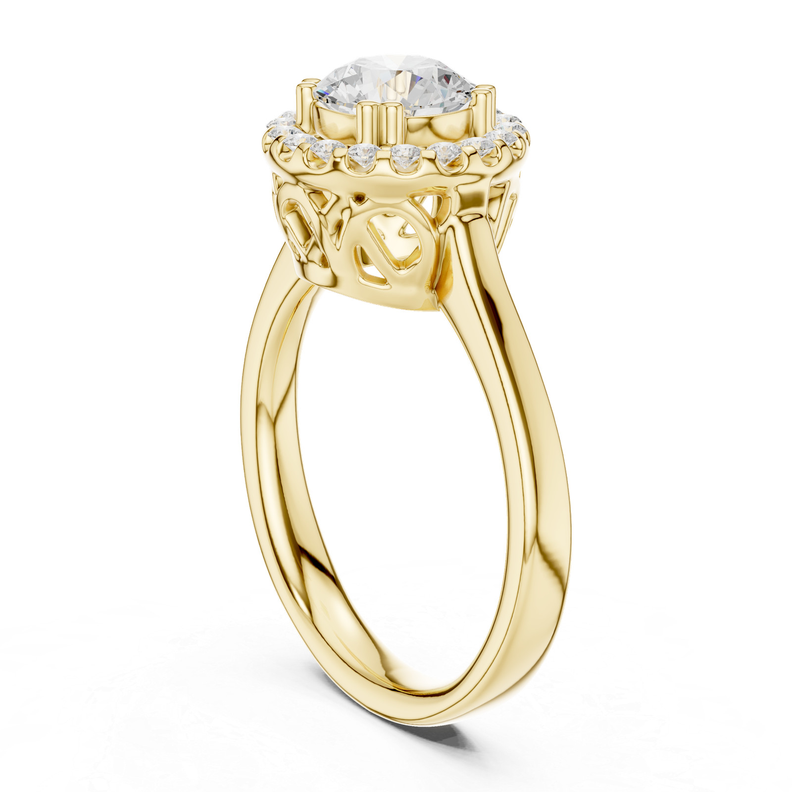 1.16 Ct Natural Diamond Perfect Romantic Wedding Jewellery Ring 14k Gold Over