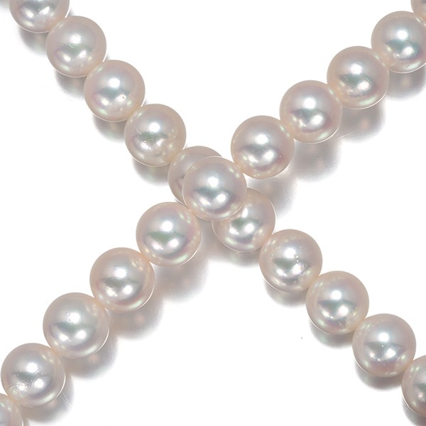 Auth Mikimoto Necklace Akoya Pearl 6.5-7.0mm Silver