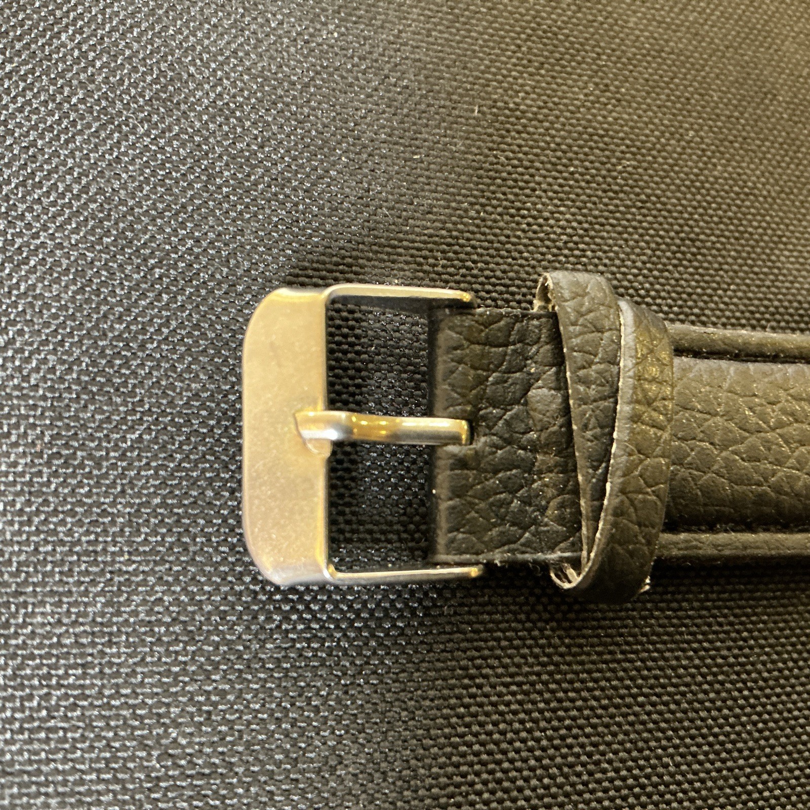 Black Numberless Wrist Watch W/ Leather Strap