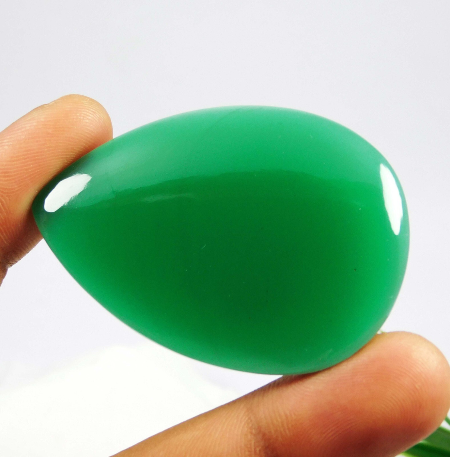 97.70 Ct Natural Green Onyx Sulemani Hakik Loose Gemstone For Jewelry Making