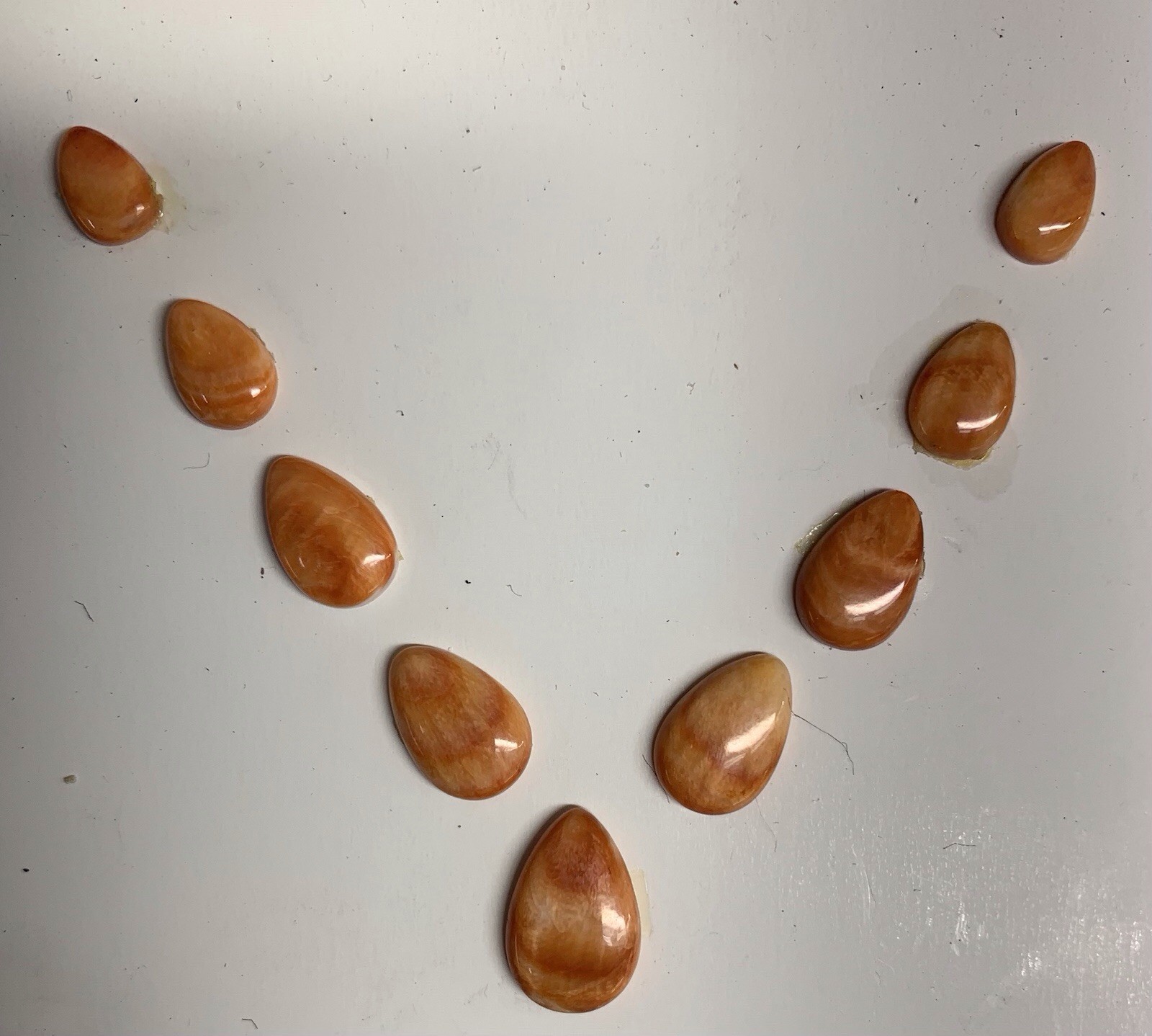 GRADUATED SPINY OYSTER CABOCHONS – 3.2 GRAMS #5