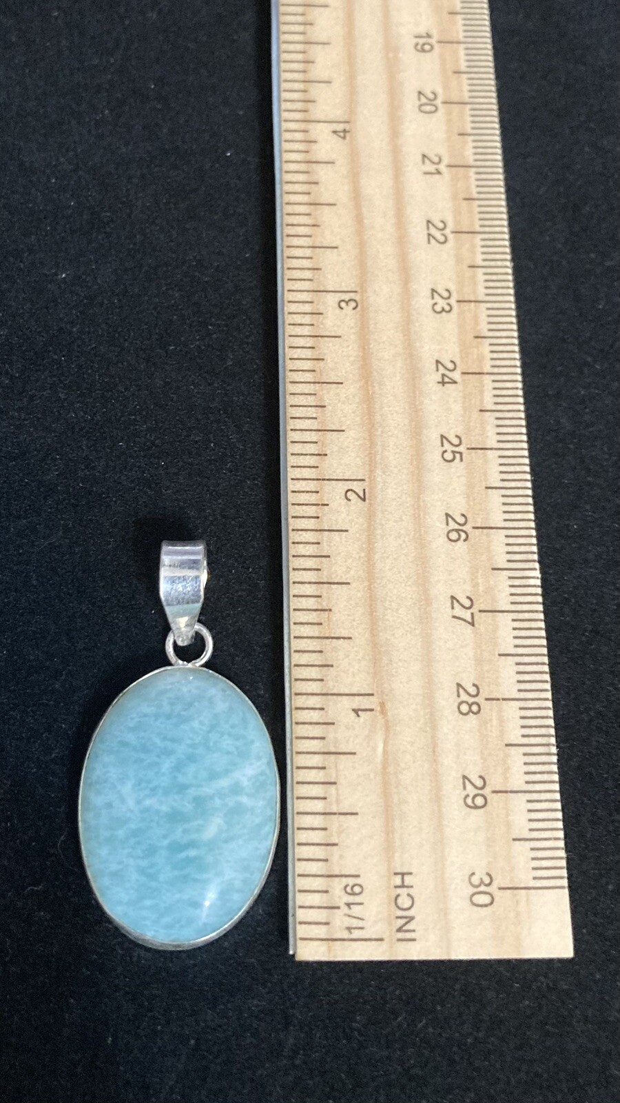 Green Amazonite Oval Charm Pendant Sterling Silver 925 Stamped Crystal Gemstone