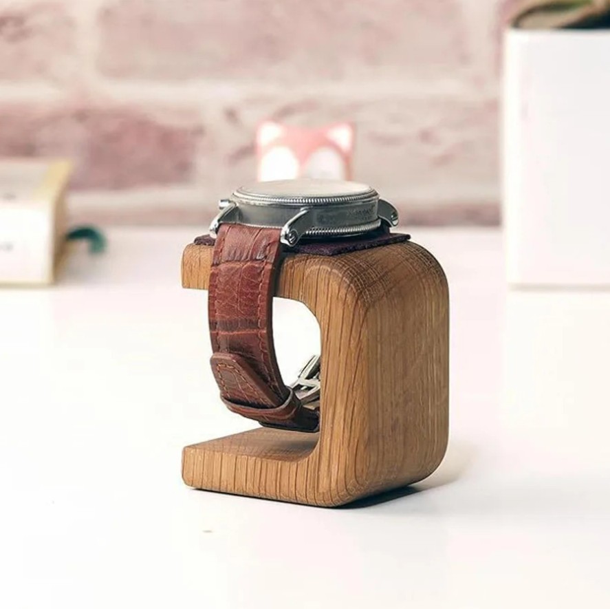Watch Display Stand Single Holder Stand Men Gifts Table Top Ornament Rack Wooden