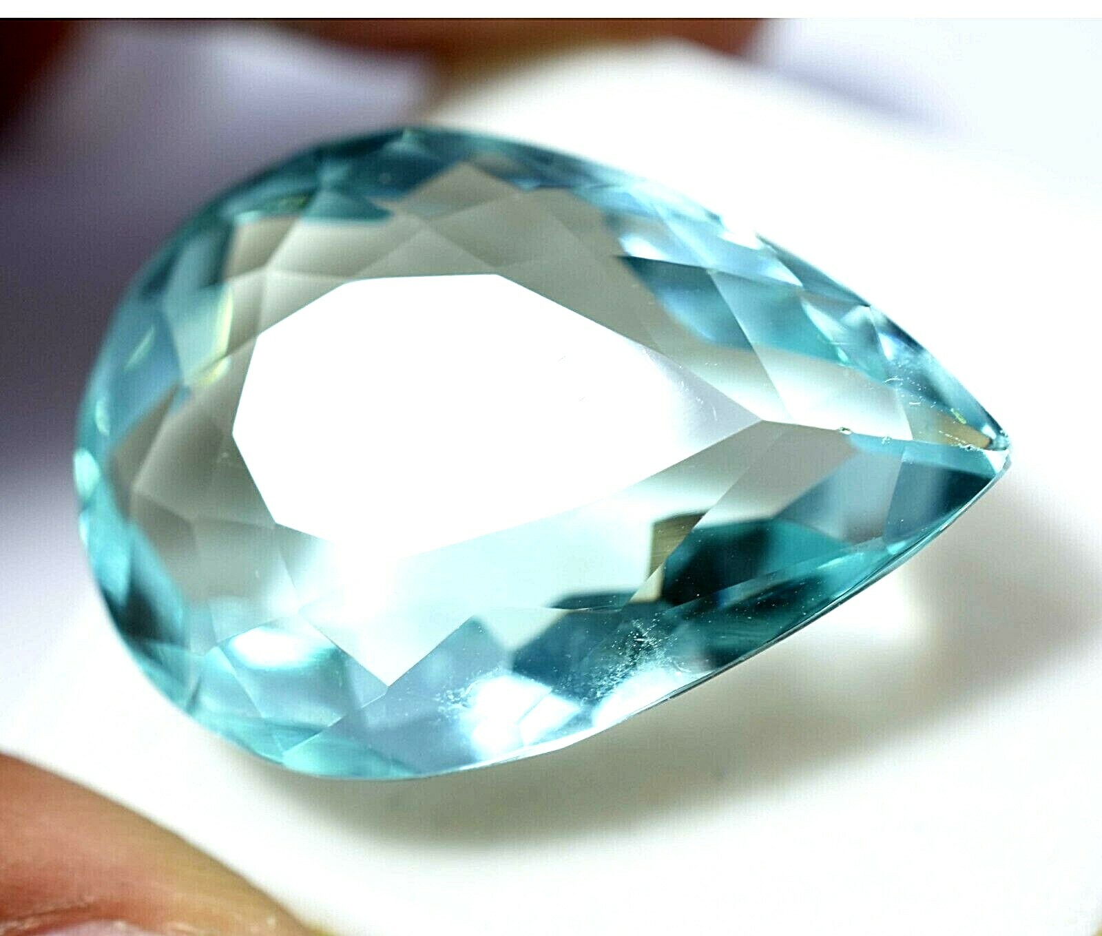Lab Created AAA+ 48.45 Ct Blue AQUAMARINE Top Quality GGL Certified Gemstone