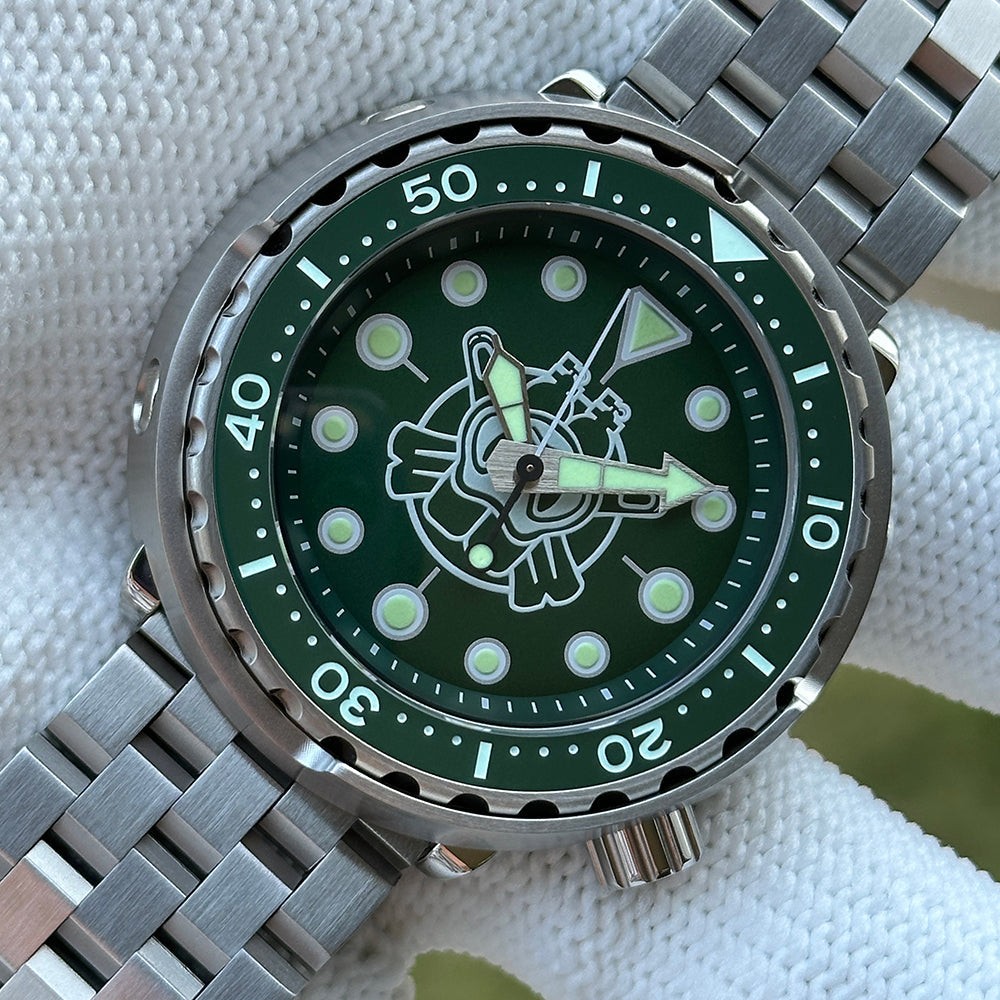 STEELDIVE SD1975P Mens 47.5mm 300M Automatic Dive Watch NH35 Sapphire Steel