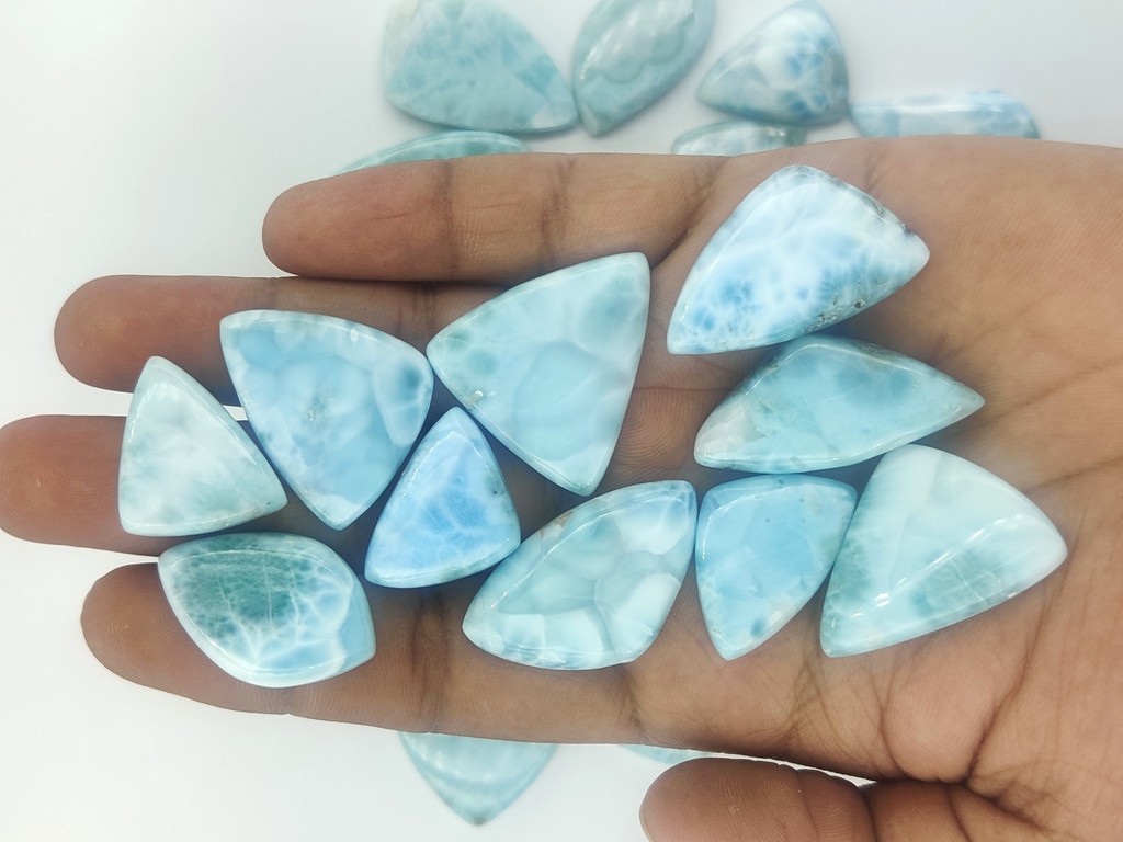 Natural Larimar cabochon Loose gemstones Jewelry Making Wholesale Lot 71257