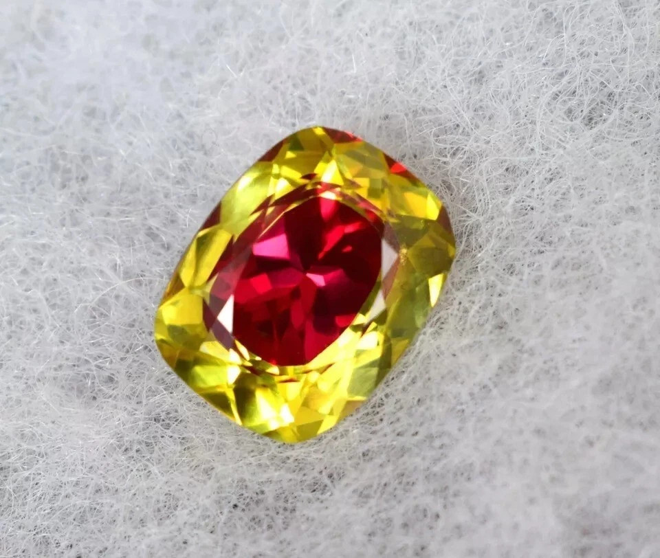 Gemstone Natural Pitambari Sapphire Bi-Color 9.80 Carat Cushion Cut Certified