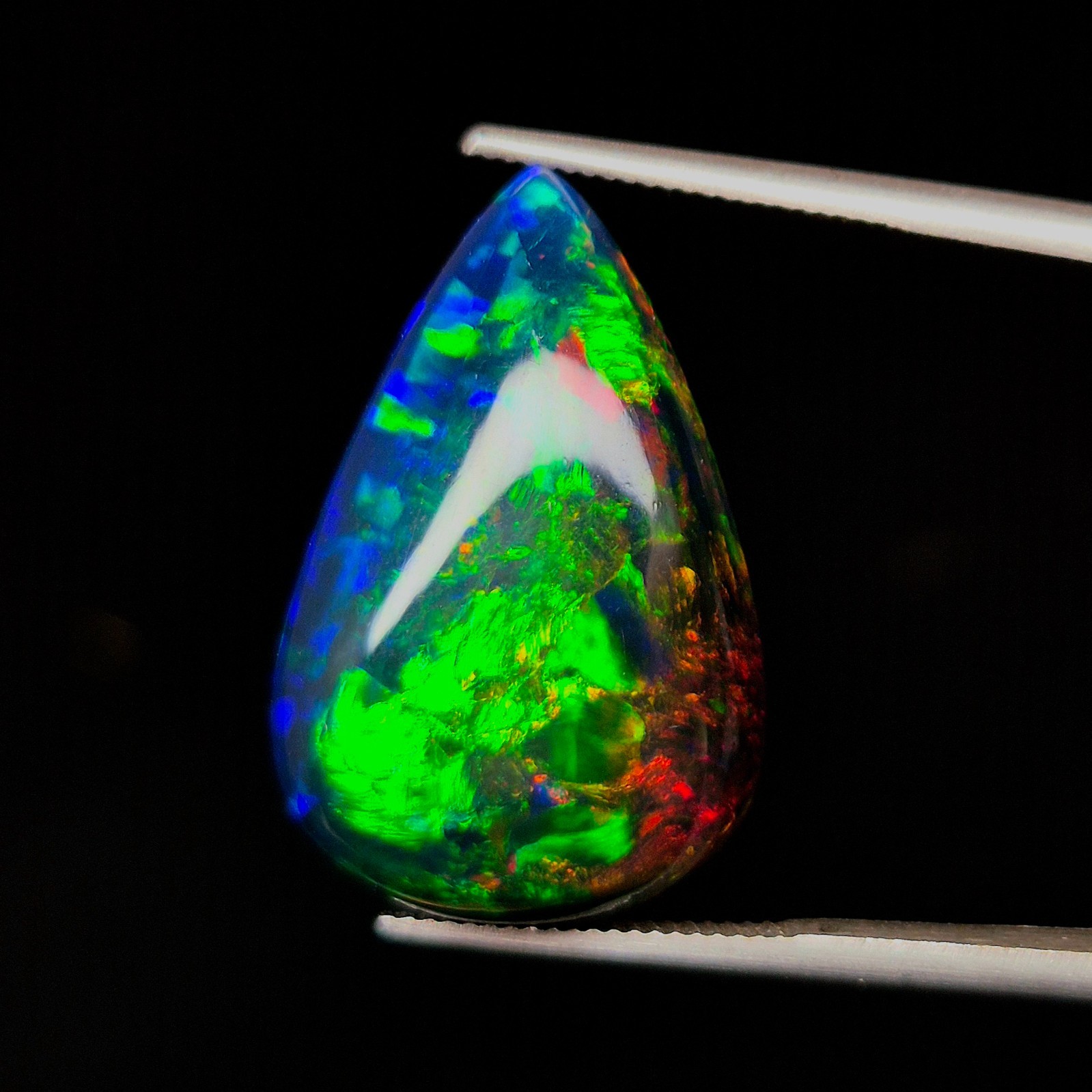 10.8 CT Natural Ethiopian ++Opal Multi Fire Loose Cabochon Gemstone 22×15 mm