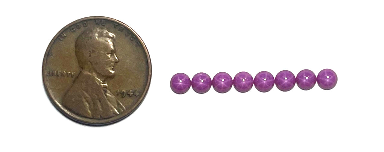 VINTAGE LOT OF 10 PIECES 3.8-4 MM RED LINDE ROUND CAB STAR SAPPHIRES WHOLESALE