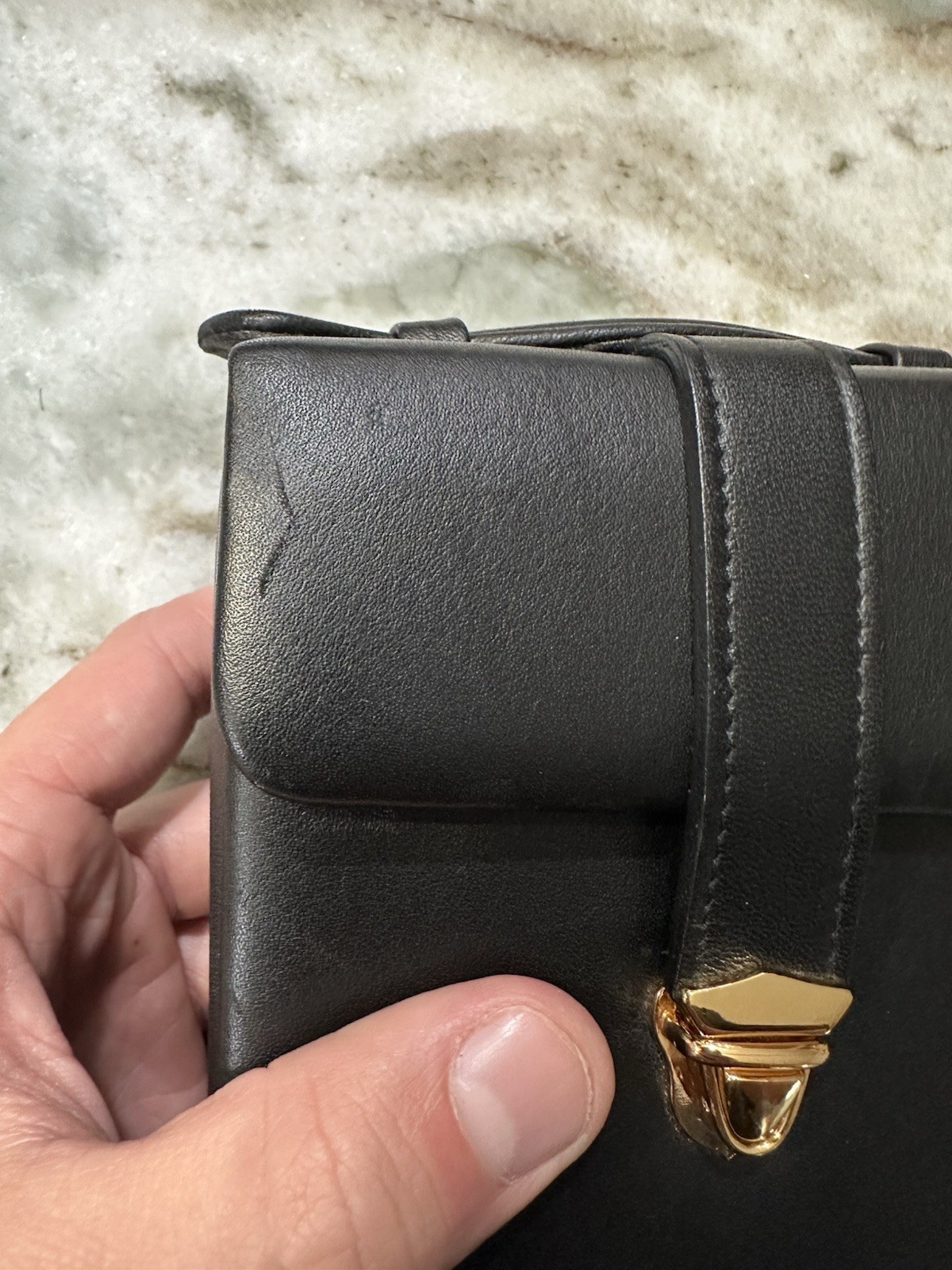 Black Leather Royce Suede Lined Travel Jewelry Box Push Lock Clasp And Handle